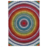 Mosaic 22844 Modern Floral Mandala Multi Textured Red/Multicolour Rug