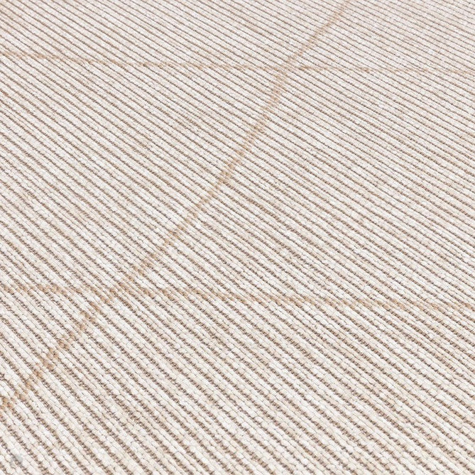 Mulberry Modern Plain Berber Jute Chenille Mix Ribbed Textured Soft-Touch Durable Flatweave Cream Rug 120 x 170 cm