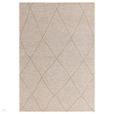Mulberry Modern Plain Berber Jute Chenille Mix Ribbed Textured Soft-Touch Durable Flatweave Cream Rug