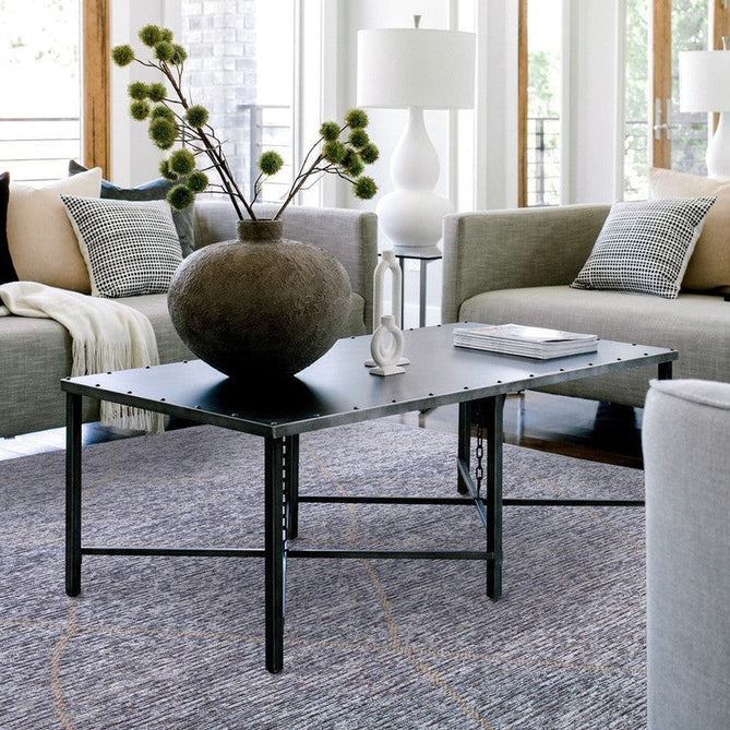 Mulberry Modern Plain Berber Jute Chenille Mix Ribbed Textured Soft-Touch Durable Flatweave Ice Blue Rug-Asiatic Carpets-Rug Love - The Most Loved Rug Store