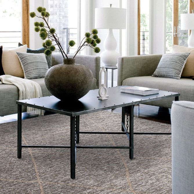 Mulberry Modern Plain Berber Jute Chenille Mix Ribbed Textured Soft-Touch Durable Flatweave Steel Grey/Silver Rug-Asiatic Carpets-Rug Love - The Most Loved Rug Store