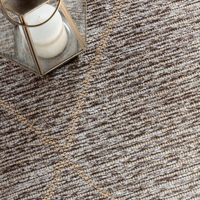 Mulberry Modern Plain Berber Jute Chenille Mix Ribbed Textured Soft-Touch Durable Flatweave Steel Grey/Silver Rug-Asiatic Carpets-Rug Love - The Most Loved Rug Store