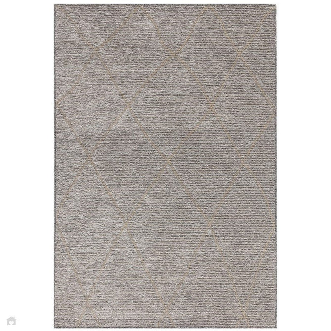 Mulberry Modern Plain Berber Jute Chenille Mix Ribbed Textured Soft-Touch Durable Flatweave Steel Grey/Silver Rug-Asiatic Carpets-Rug Love - The Most Loved Rug Store