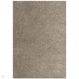 Mulberry Modern Plain Berber Jute Chenille Mix Ribbed Textured Soft-Touch Durable Flatweave Taupe Rug