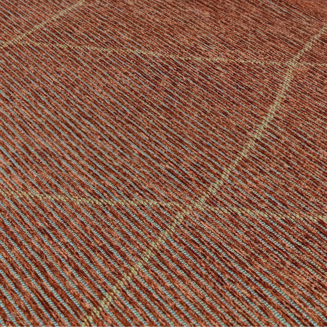 Mulberry Modern Plain Berber Jute Chenille Mix Ribbed Textured Soft-Touch Durable Flatweave Terracotta Rug-Asiatic Carpets-Rug Love - The Most Loved Rug Store