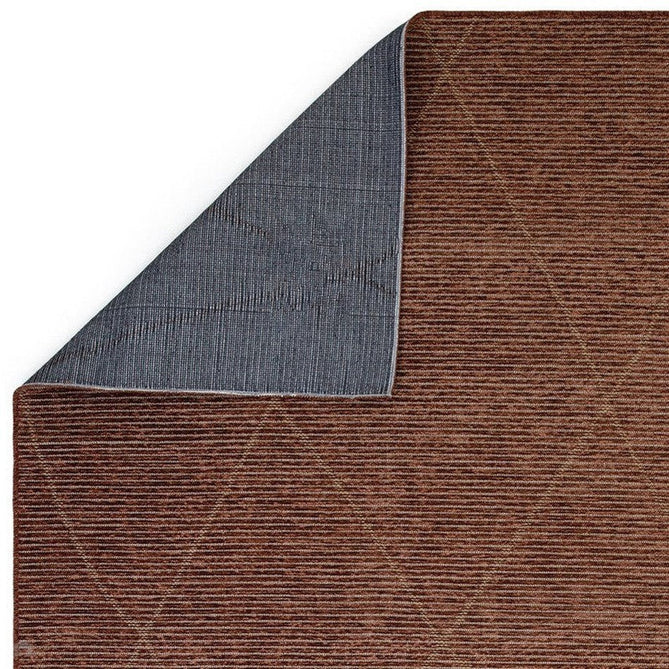Mulberry Modern Plain Berber Jute Chenille Mix Ribbed Textured Soft-Touch Durable Flatweave Terracotta Rug-Asiatic Carpets-Rug Love - The Most Loved Rug Store