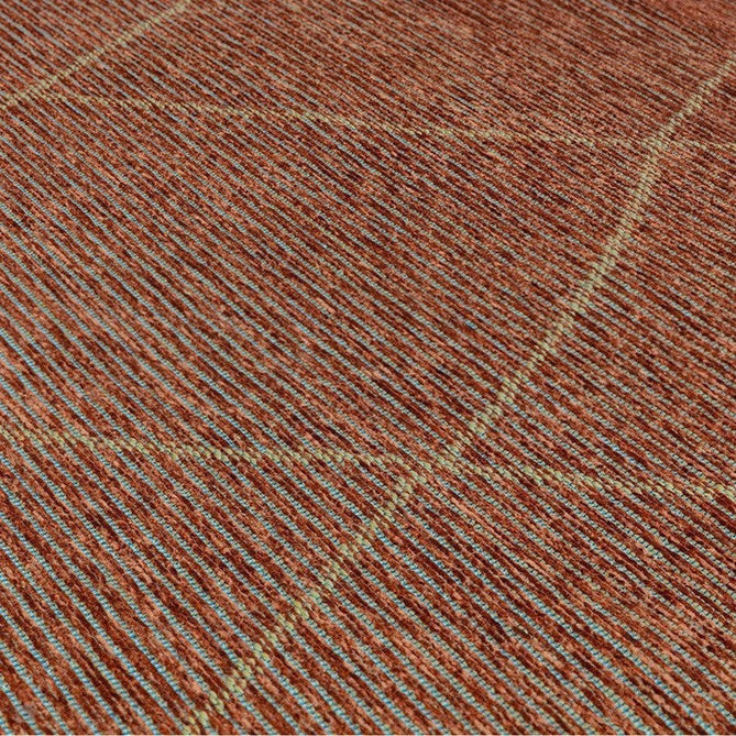 Mulberry Modern Plain Berber Jute Chenille Mix Ribbed Textured Soft-Touch Durable Flatweave Terracotta Rug-Asiatic Carpets-Rug Love - The Most Loved Rug Store