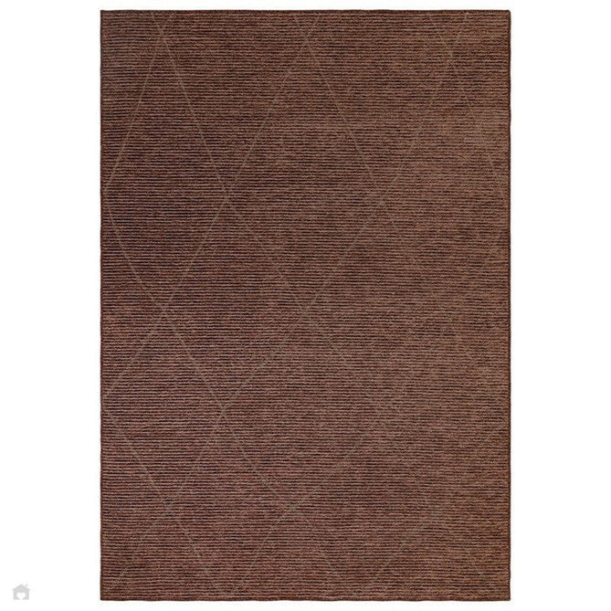 Mulberry Modern Plain Berber Jute Chenille Mix Ribbed Textured Soft-Touch Durable Flatweave Terracotta Rug-Asiatic Carpets-Rug Love - The Most Loved Rug Store