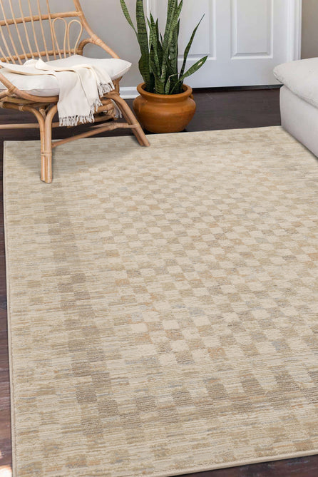 Noah Chequer Natural Rug-Melrose-Rug Love - The Most Loved Rug Store
