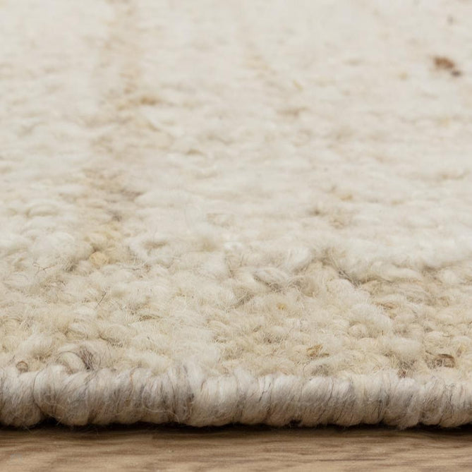 Napa Ladder Modern Plain Subtle Stripe Border Organic Hand-Woven Textured Wool Loop Pile Natural Beige/Sandstone Rug-Asiatic Carpets-Rug Love - The Most Loved Rug Store