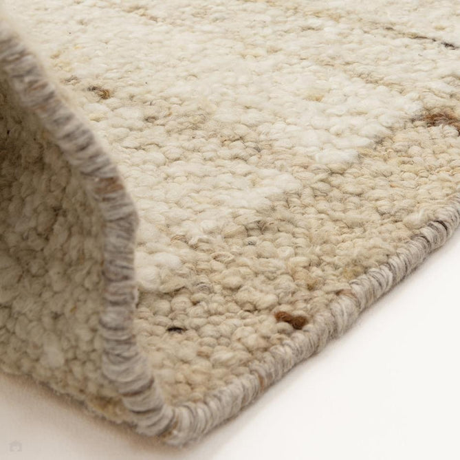 Napa Ladder Modern Plain Subtle Stripe Border Organic Hand-Woven Textured Wool Loop Pile Natural Beige/Sandstone Rug-Asiatic Carpets-Rug Love - The Most Loved Rug Store