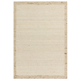 Napa Border Modern Plain Border Organic Hand-Woven Textured Wool Loop Pile Natural Beige/Sandstone Rug
