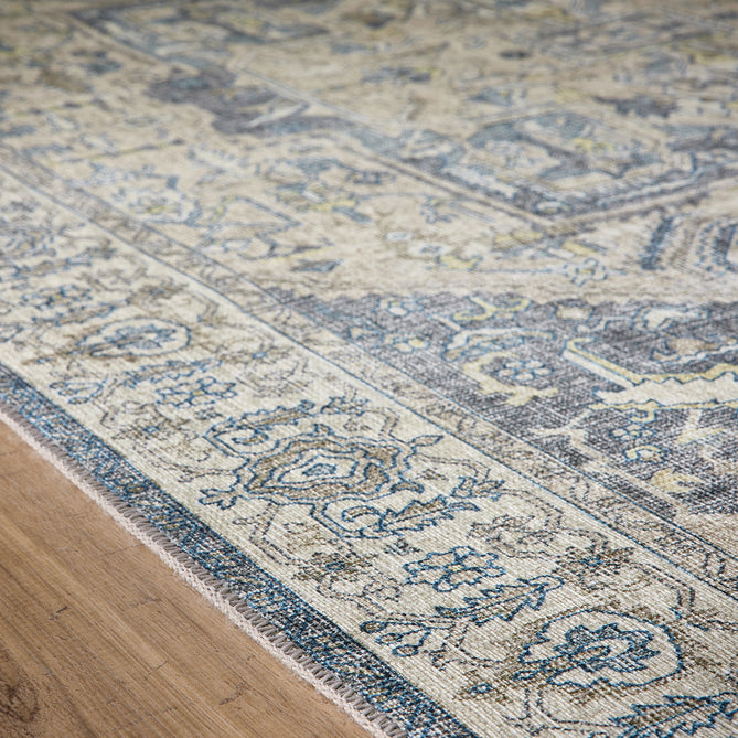 Washable Napoli Blue Rug
