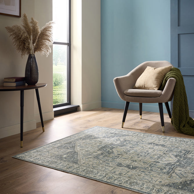 Washable Napoli Blue Rug