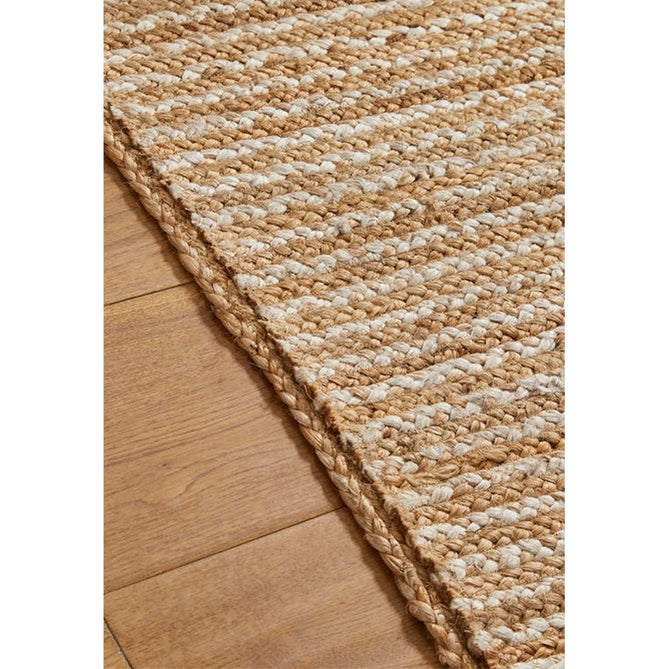 Naturals Hand-Woven Jute Flatweave Stripes Natural/Bleach Runner-Oriental Weavers-Rug Love - The Most Loved Rug Store
