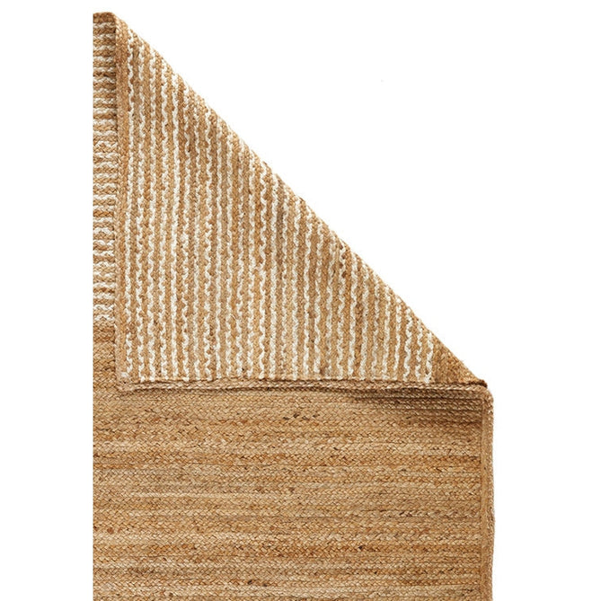Naturals Hand-Woven Jute Flatweave Stripes Natural/Bleach Runner-Oriental Weavers-Rug Love - The Most Loved Rug Store