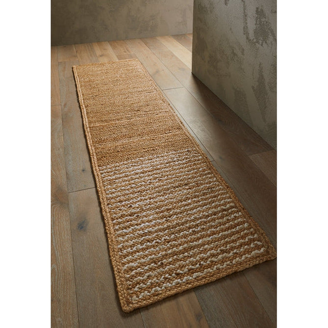 Naturals Hand-Woven Jute Flatweave Stripes Natural/Bleach Runner-Oriental Weavers-Rug Love - The Most Loved Rug Store