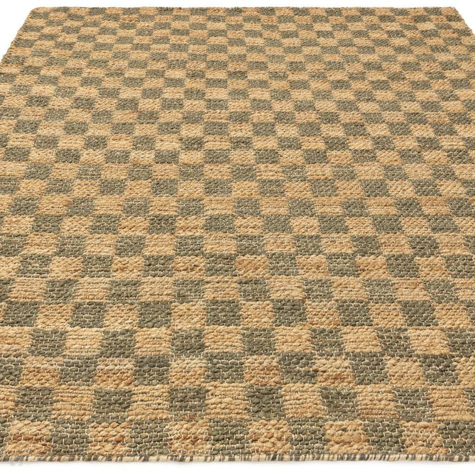 Naturi Jute Check Hand-Woven Textured Lightweight Flatweave Olive Green Rug-Asiatic Carpets-Rug Love - The Most Loved Rug Store