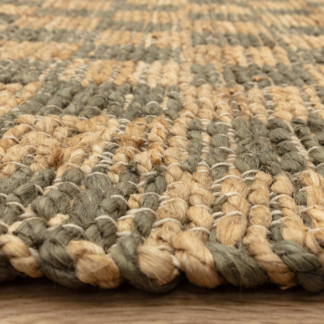 Naturi Jute Check Hand-Woven Textured Lightweight Flatweave Olive Green Rug-Asiatic Carpets-Rug Love - The Most Loved Rug Store