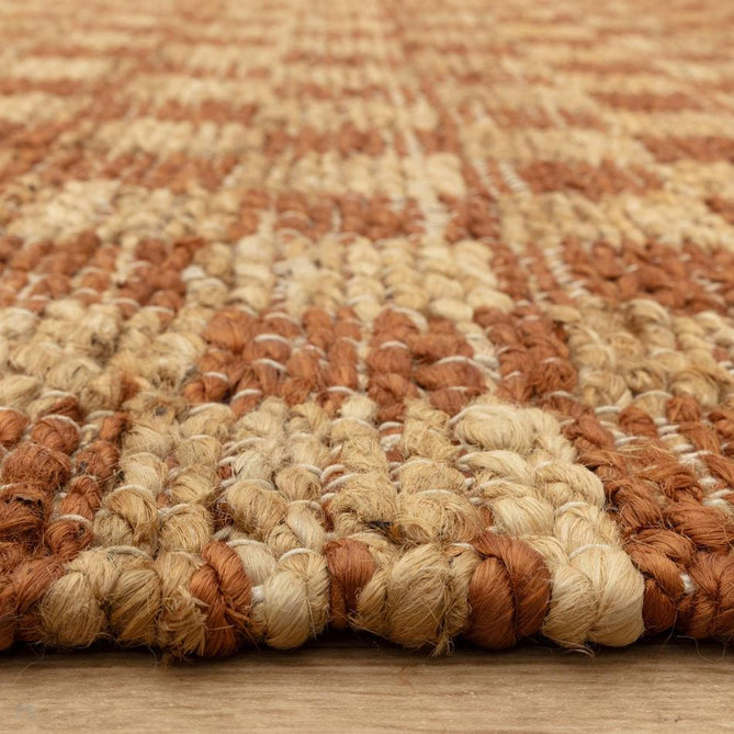 Naturi Jute Check Hand-Woven Textured Lightweight Flatweave Rust Rug-Asiatic Carpets-Rug Love - The Most Loved Rug Store
