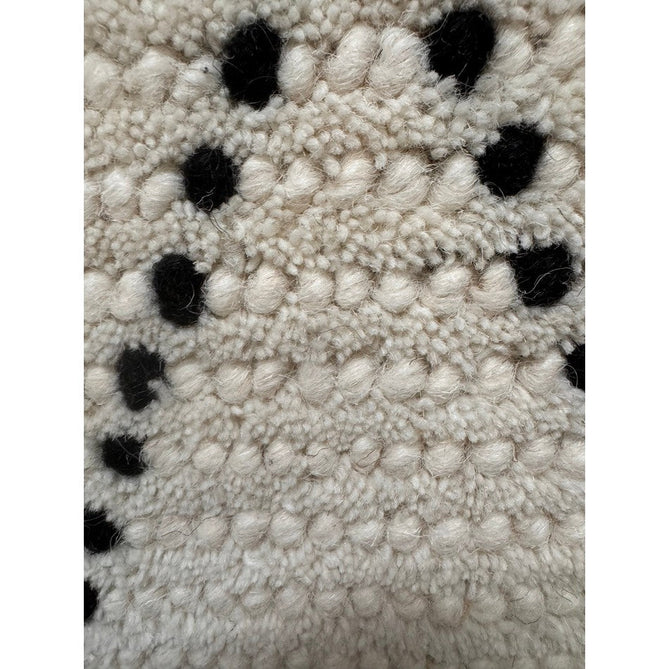 Nepal Linear Modern Moroccan Berber Geometric Hand-Woven Ribbed Textured Low-Profile Wool Loop Pile Cream/Black Rug-Asiatic Carpets-Rug Love - The Most Loved Rug Store