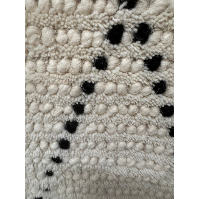 Nepal Linear Modern Moroccan Berber Geometric Hand-Woven Ribbed Textured Low-Profile Wool Loop Pile Cream/Blue Rug-Asiatic Carpets-Rug Love - The Most Loved Rug Store