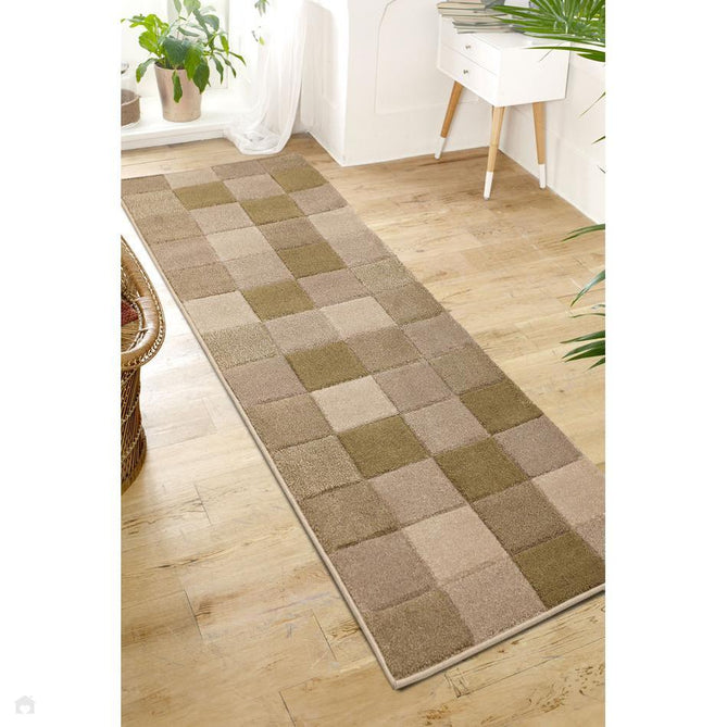 Newport Blocks Modern Geometric Tile Blocks Soft Carved Durable Short Pile Green Rug-Melrose-Rug Love - The Most Loved Rug Store