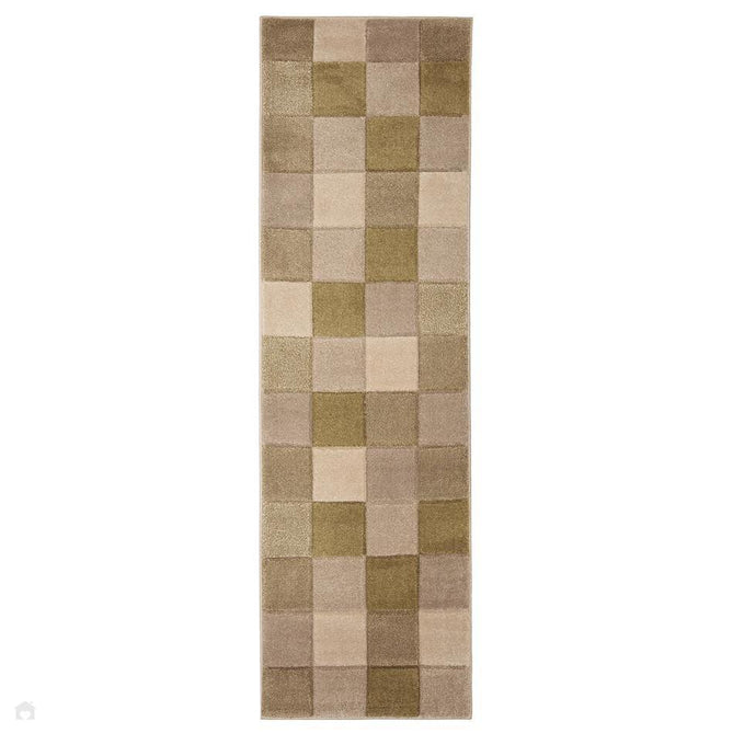 Newport Blocks Modern Geometric Tile Blocks Soft Carved Durable Short Pile Green Rug-Melrose-Rug Love - The Most Loved Rug Store