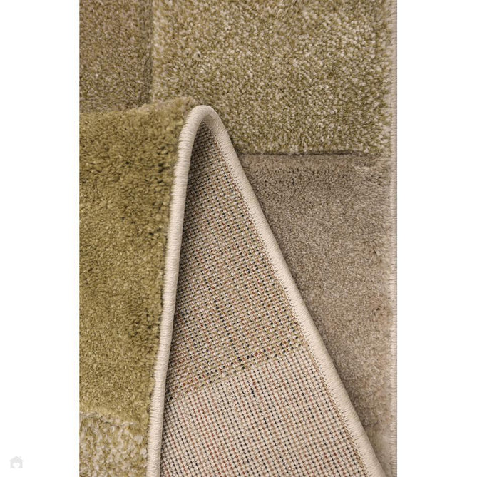 Newport Blocks Modern Geometric Tile Blocks Soft Carved Durable Short Pile Green Runner-Melrose-Rug Love - The Most Loved Rug Store