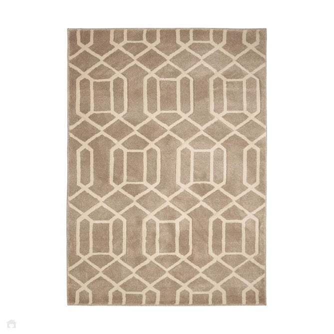 Newport Lattice Modern Geometric Lattice Soft Carved Durable Short Pile Natural Rug-Melrose-Rug Love - The Most Loved Rug Store
