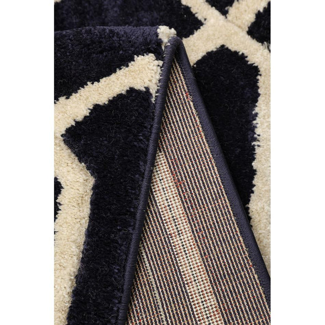 Newport Lattice Navy Runner-Melrose-Rug Love - The Most Loved Rug Store