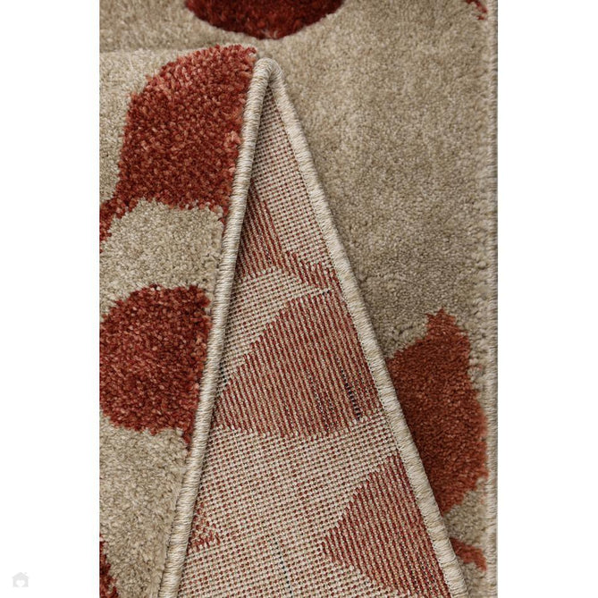 Newport Leaf Modern Floral Botanical Soft Carved Durable Short Pile Beige/Rust Red/Terracotta Runner-Melrose-Rug Love - The Most Loved Rug Store