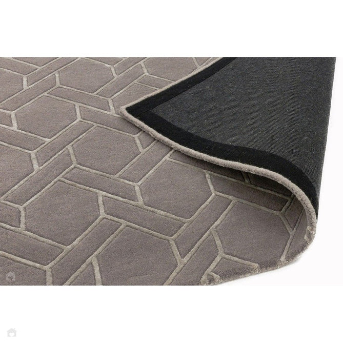 Nexus Fine Lines Modern Geometric High-Density Heavyweight Hand-Carved Wool&Viscose FL06 Grey/Silver Rug-Asiatic Carpets-Rug Love - The Most Loved Rug Store