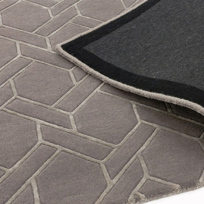 Nexus Fine Lines Modern Geometric High-Density Heavyweight Hand-Carved Wool&Viscose FL06 Grey/Silver Rug-Asiatic Carpets-Rug Love - The Most Loved Rug Store