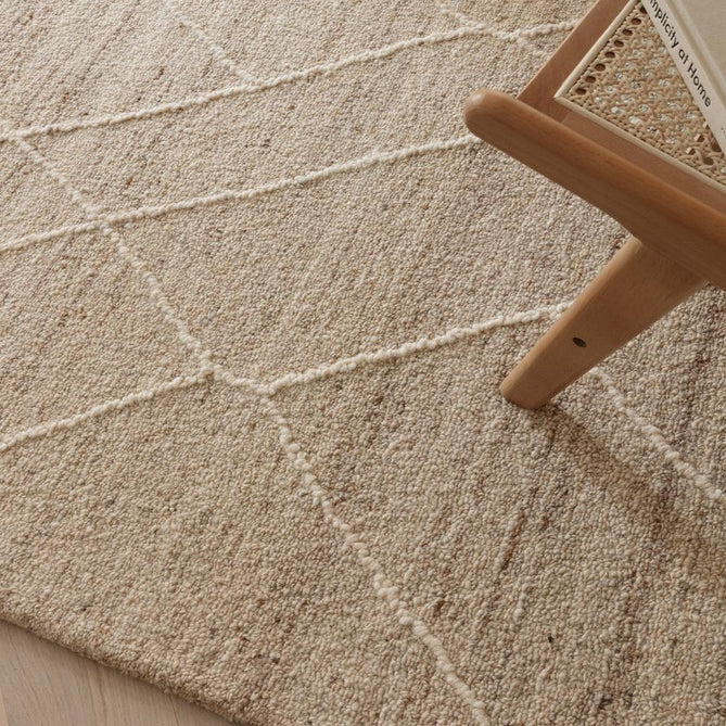 Noah Moroccan Berber Boho Tribal Hand-Woven Textured Wool Natural Rug