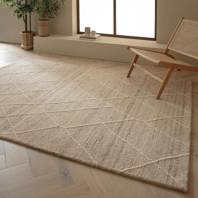 Noah Moroccan Berber Boho Tribal Hand-Woven Textured Wool Natural Rug