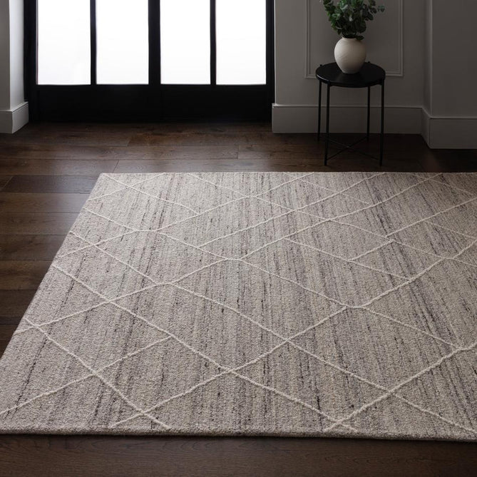 Noah Moroccan Berber Boho Tribal Hand-Woven Textured Wool Silver Rug