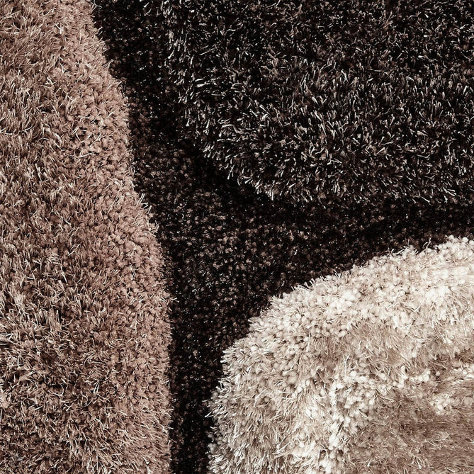 Noble House NH5858 Plush Geometric 3D Pebbles Hand-Carved High-Density Acrylic Shaggy Beige/Brown Rug-Think Rugs-Rug Love - The Most Loved Rug Store