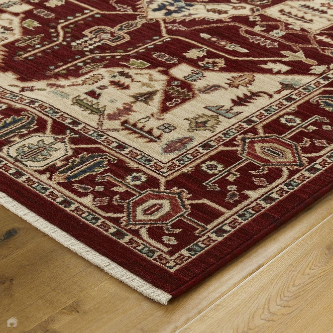 Nomad 1801 X Traditional Persian Medallion Border Wool Red/Cream/Multicolour Low Flat-Pile Runner-Oriental Weavers-Rug Love - The Most Loved Rug Store