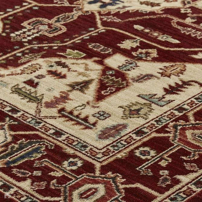 Nomad 1801 X Traditional Persian Medallion Border Wool Red/Cream/Multicolour Low Flat-Pile Runner-Oriental Weavers-Rug Love - The Most Loved Rug Store