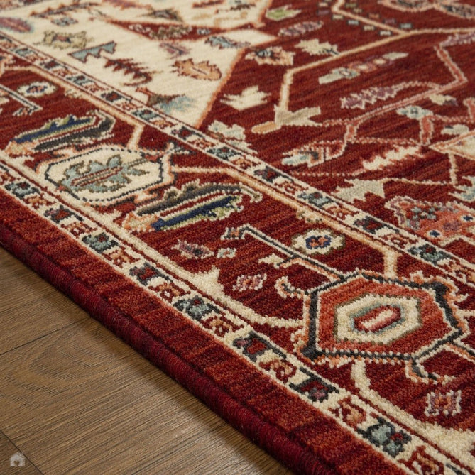 Nomad 1801 X Traditional Persian Medallion Border Wool Red/Cream/Multicolour Low Flat-Pile Runner-Oriental Weavers-Rug Love - The Most Loved Rug Store