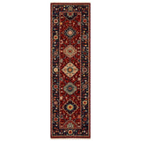 Nomad 4601 S Traditional Persian Border Wool Red/Blue/Cream/Multicolour Low Flat-Pile Runner
