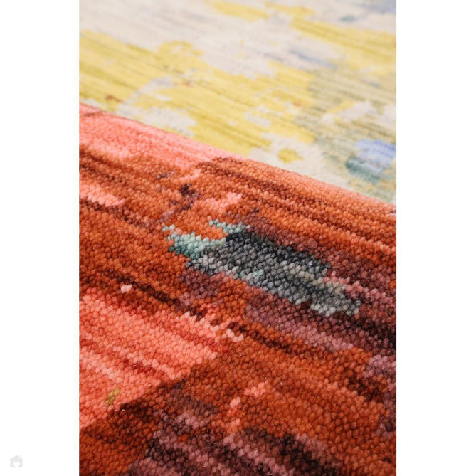 Nomad Blends Modern Abstract Painterly Textured Low Profile Wool Blend Loop Pile Multicolour Runner-Melrose-Rug Love - The Most Loved Rug Store
