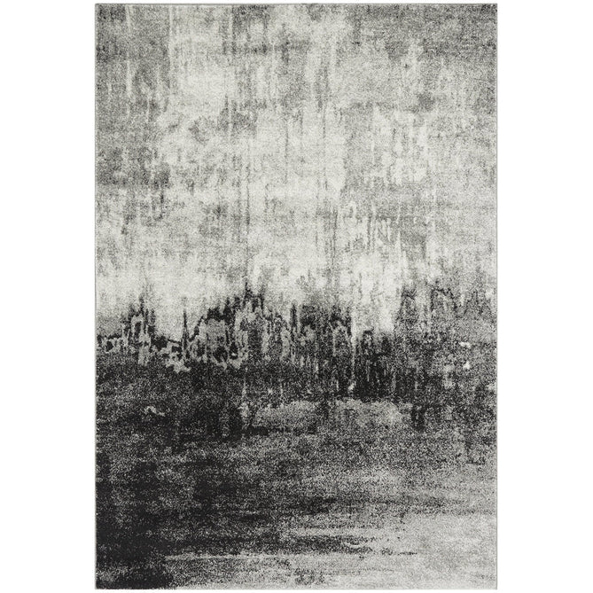 Nova NV03 Distress Modern Abstract Durable Easy-Care Polypropylene Short Pile Grey Rug-Asiatic Carpets-Rug Love - The Most Loved Rug Store