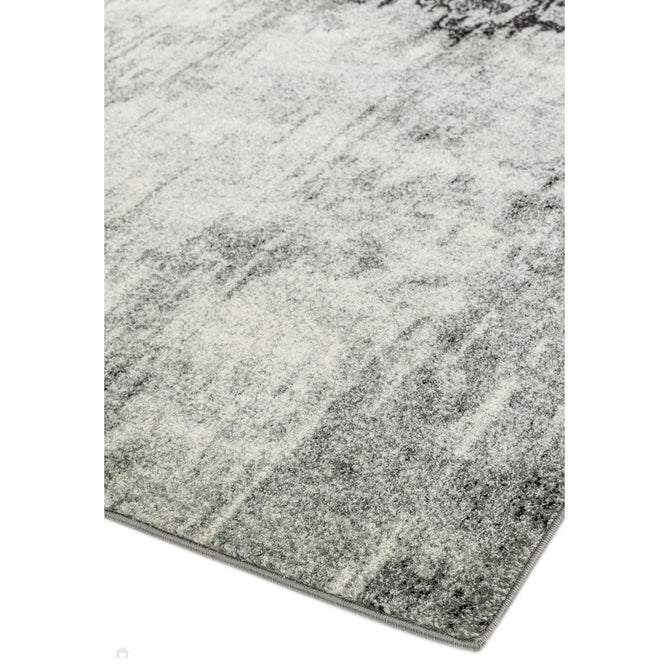 Nova NV03 Distress Modern Abstract Durable Easy-Care Polypropylene Short Pile Grey Rug-Asiatic Carpets-Rug Love - The Most Loved Rug Store