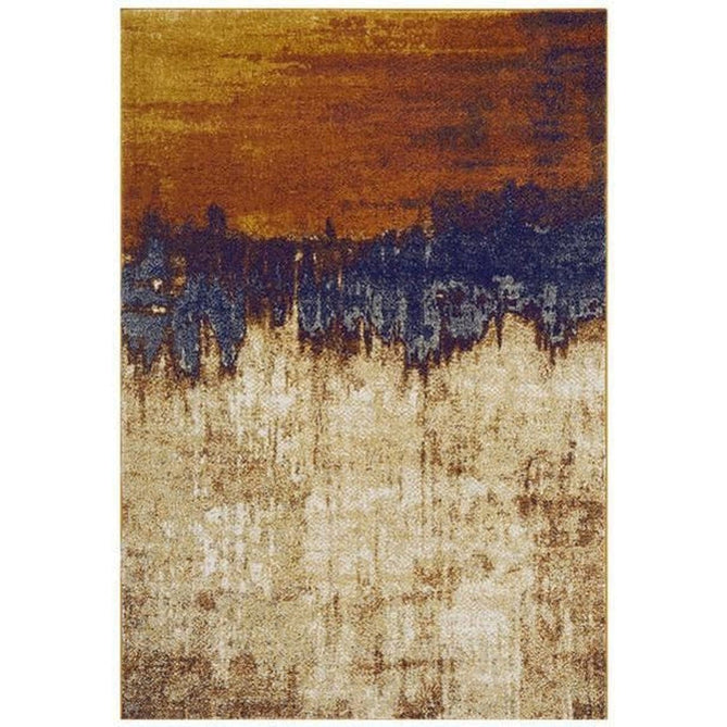 Nova NV04 Distress Modern Abstract Durable Easy-Care Polypropylene Short Pile Orange Rug-Asiatic Carpets-Rug Love - The Most Loved Rug Store