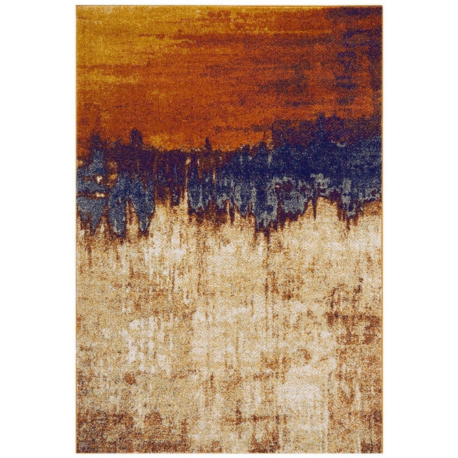 Nova NV04 Distress Modern Abstract Durable Easy-Care Polypropylene Short Pile Orange Rug-Asiatic Carpets-Rug Love - The Most Loved Rug Store