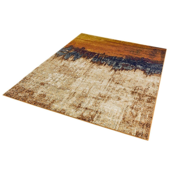 Nova NV04 Distress Modern Abstract Durable Easy-Care Polypropylene Short Pile Orange Rug-Asiatic Carpets-Rug Love - The Most Loved Rug Store