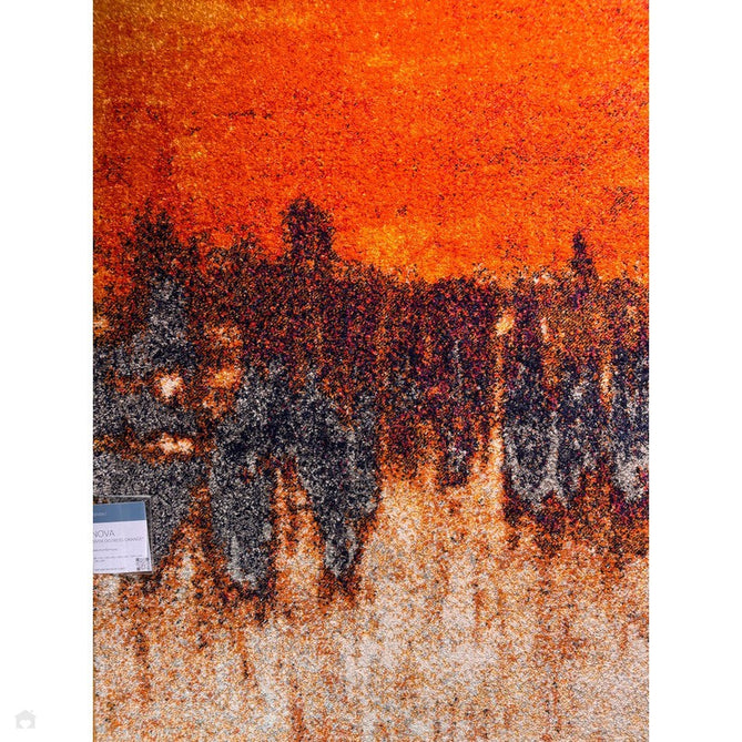 Nova NV04 Distress Modern Abstract Durable Easy-Care Polypropylene Short Pile Orange Rug-Asiatic Carpets-Rug Love - The Most Loved Rug Store