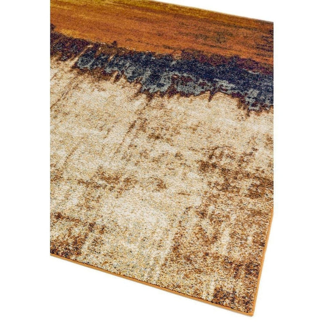 Nova NV04 Distress Modern Abstract Durable Easy-Care Polypropylene Short Pile Orange Rug-Asiatic Carpets-Rug Love - The Most Loved Rug Store